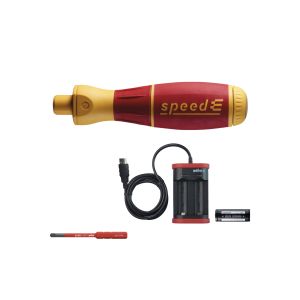 Wiha Giravite elettrico starter set speedE® I electric 4 pz. con slimBit. batteria e caricabatteria USB  (44351)