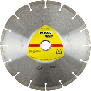 Diamond cutting blades for angle grinders