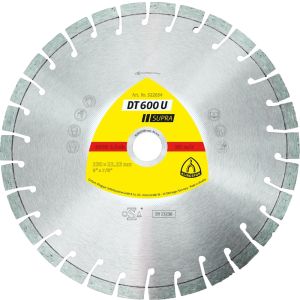 Diamond cutting blades for angle grinders