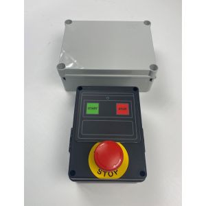 Electrical safety control panel for motors up to 10 hp
at 400 volts 3 phases (consisting of control panel and electrical box with power contactor)