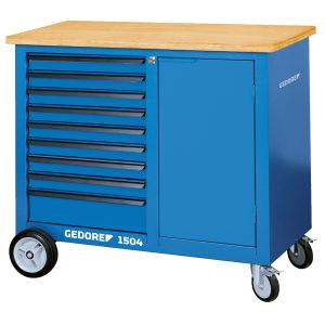 Mobile workbench with 9 drawers