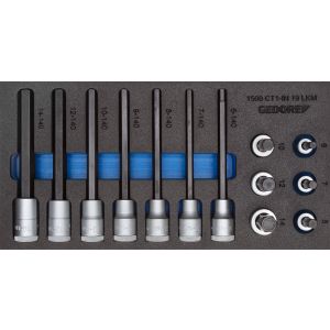 Set di inserti per cacciaviti da 1/2" nel modulo CT