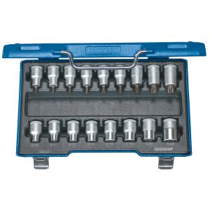 Set cacciavite 1/2" 17 pz. interno esterno TORX