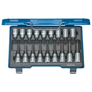 Serie di bussole giraviti 1/2" 18 pezzi TX T20-60