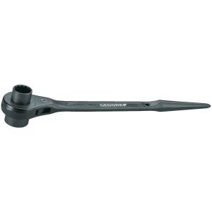 Cricchetto da costruzione in acciaio, doppio esagono 27x32 mm