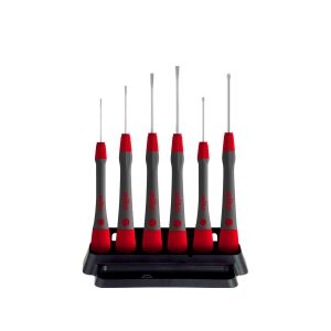 Wiha Set di giravite di precisione PicoFinish® A taglio, Phillips 7 pz. con supporto (42990)