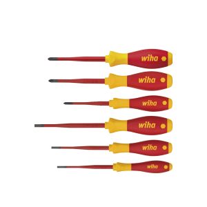 Wiha Set di giravite SoftFinish® electric slimFix A taglio. Phillips positivo-negativo/Pozidriv. 6 pz. (38362)