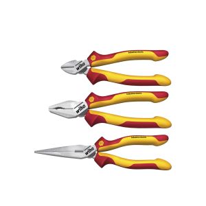 Wiha Pinze set Industrial electric Pinza universale. pinza a becchi mezzitondi. tronchese. 3 pz. (38637)