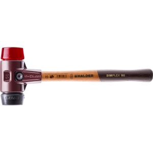 SIMPLEX soft-face mallet
with cast steel housing and wooden handle.
Ø 40.
Rubber composition / Plastic