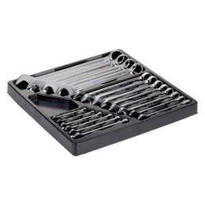 Plastic tray of combination wrenches - mm series