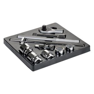 Plastic tray of 3/4dr. 12PT sockets and accessories