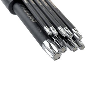 Set chiavi maschio piegate con impronta Torx ed estremitÃ  magnetica