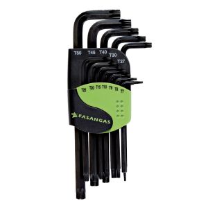 Set chiavi maschio piegate con impronta Torx
