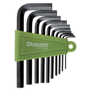 Set chiavi maschio esagonali piegate, serie corta