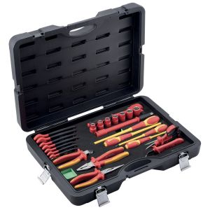 Kit 26 utensili isolati, completo di elmetto dielettrico e guanti dielettrici 1.000V