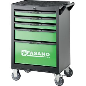 Carrello porta utensili mod. FG 101 con top in gomma a 5 cassetti