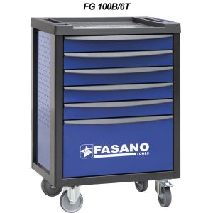 Carrello porta utensili mod. FG 100 con top in ABS a 6 cassetti