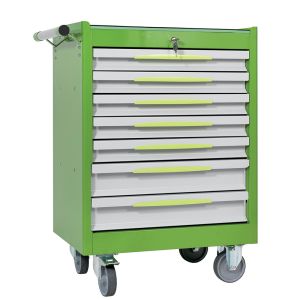 Carrello porta utensili mod. FG 102 con top in gomma a 7 cassetti