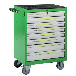 Carrello porta utensili mod. FG 102 con top in gomma a 8 cassetti